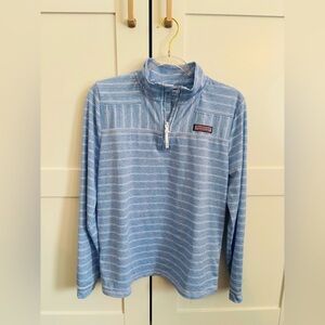 vineyard vines microstripe sankaty half zip pullover Youth Large Girls 12 NWT